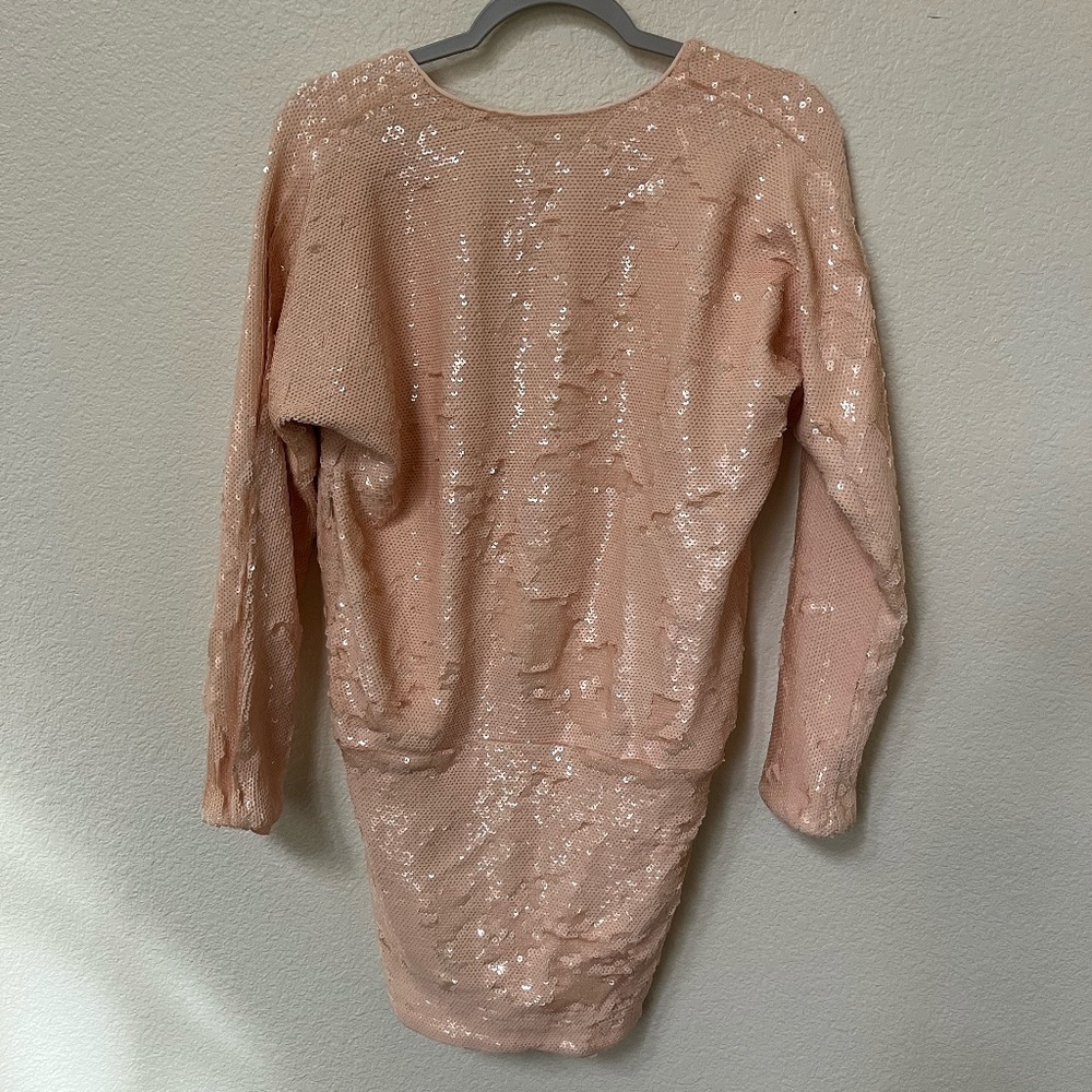 L'ACADEMIE x REVOLVE | Bestselling Clementine Sequin Mini Dress in Nude | Size S - Picture 9 of 11
